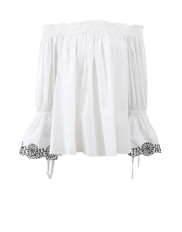 Off Shoulder Peasant Blouse Relaxed Women's 