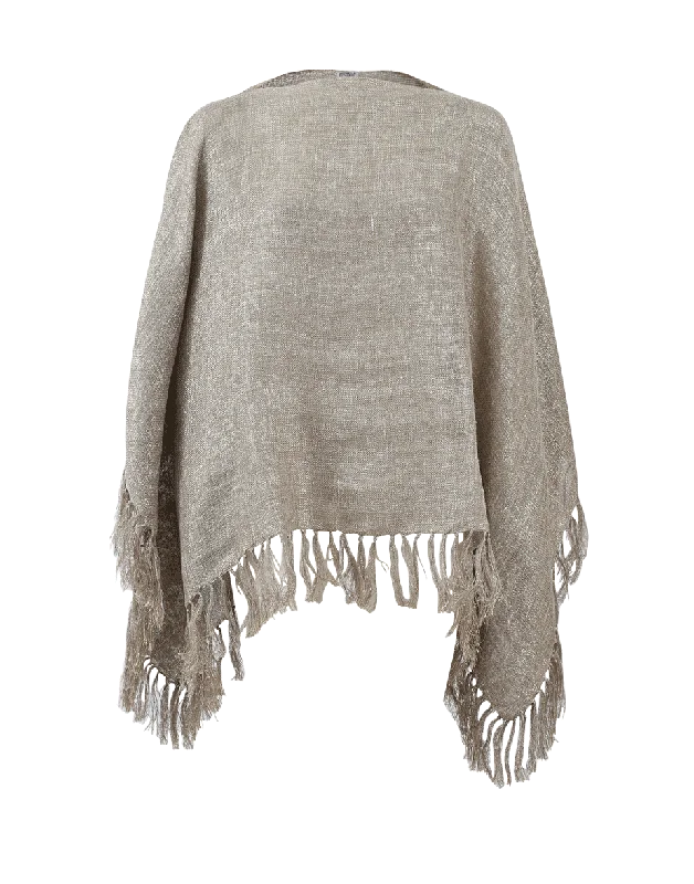 Fringed Poncho Hip Women's Retro