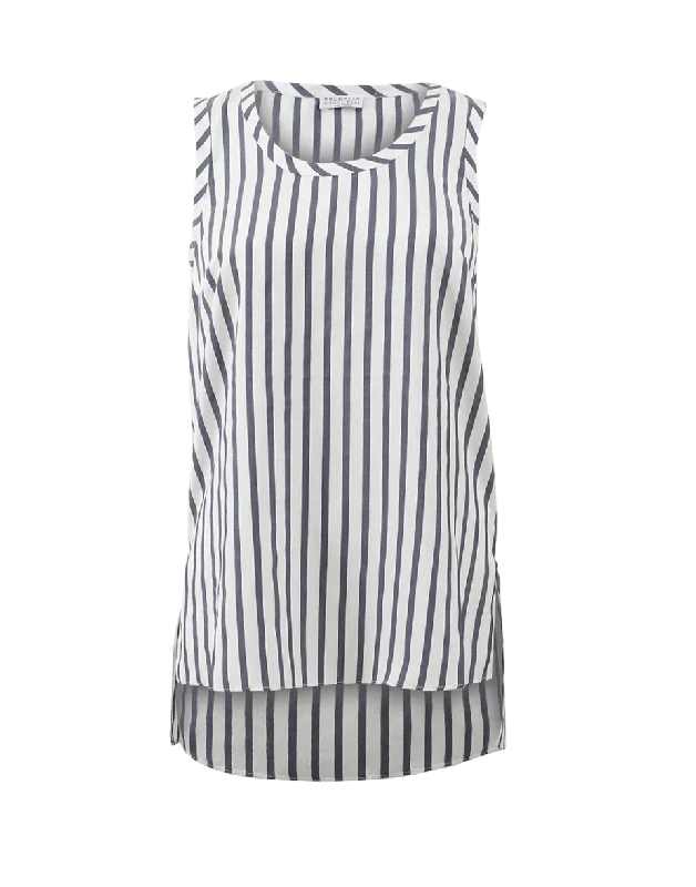 Scoopneck Striped Top Refined Women's Classic 