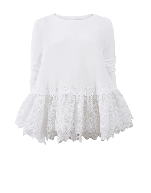 Trapeze Knit Top Casual Women's Japanese 