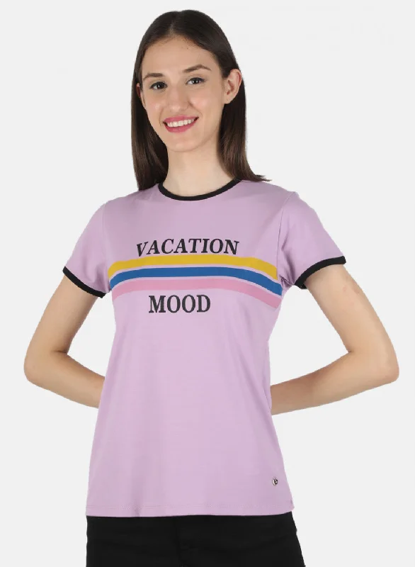 Women Purple Printed Top Rugged Women's Outdoor 