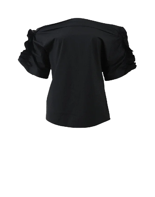Off Shoulder Ruffle Sleeve Top Bohemian Women's Free