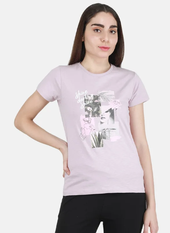 Women Purple Printed Top Refined Women's 