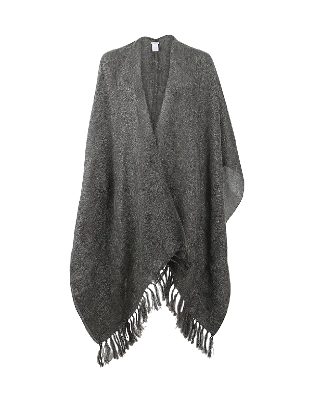 Fringed Poncho Women