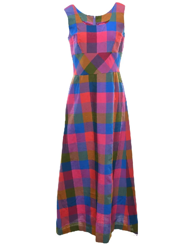 Checked Dress - M Cozy Women's Winter