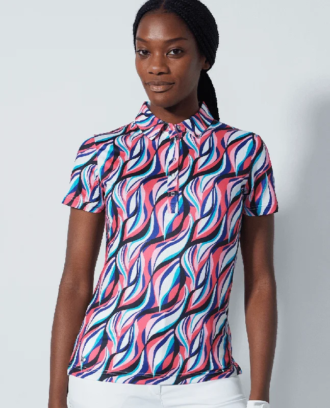 DAILY SPORTS Carira Short Sleeve Polo 340 Illusion Wave Trendy Women's 