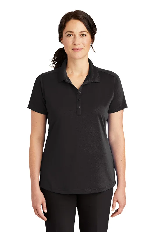 CornerStone Womens Select Moisture Wicking Short Sleeve Polo Shirt - Black Feminine Women's Soft CornerStone Womens Select Moisture Wicking Short Sleeve Polo Shirt - Black Feminine Women's Soft