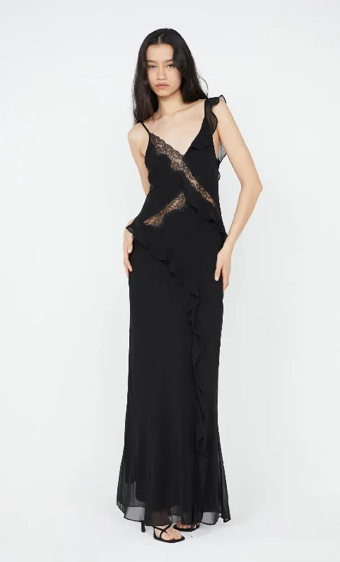 KNOX MAXI DRESS - BLACK Trendy Women's Oversized