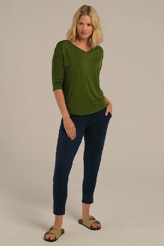 Peggy Bamboo Trouser - Dark Navy Practical Women's Multi - 