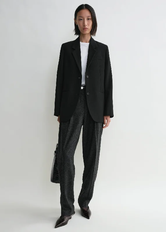 Tailored suit jacket black Rugged Women's Outdoor 