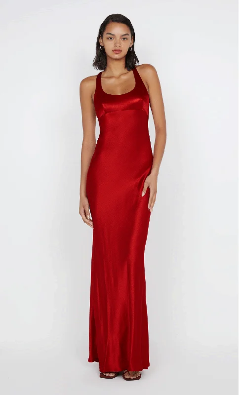 MAXINA CROSSOVER DRESS - ROUGE European
