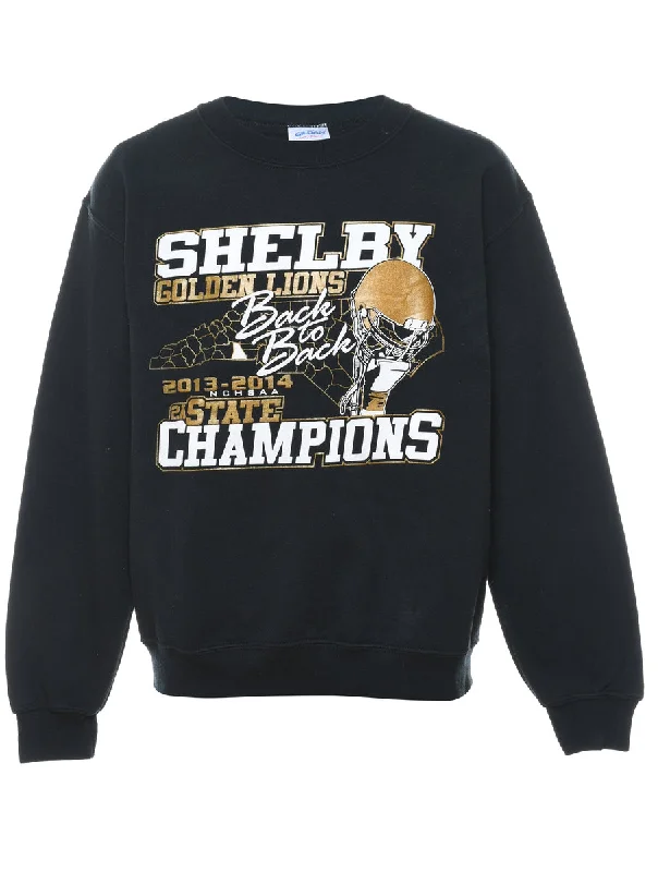 Shelby Golden Lions Black & Gold Printed Sweatshirt - S Australian Beach