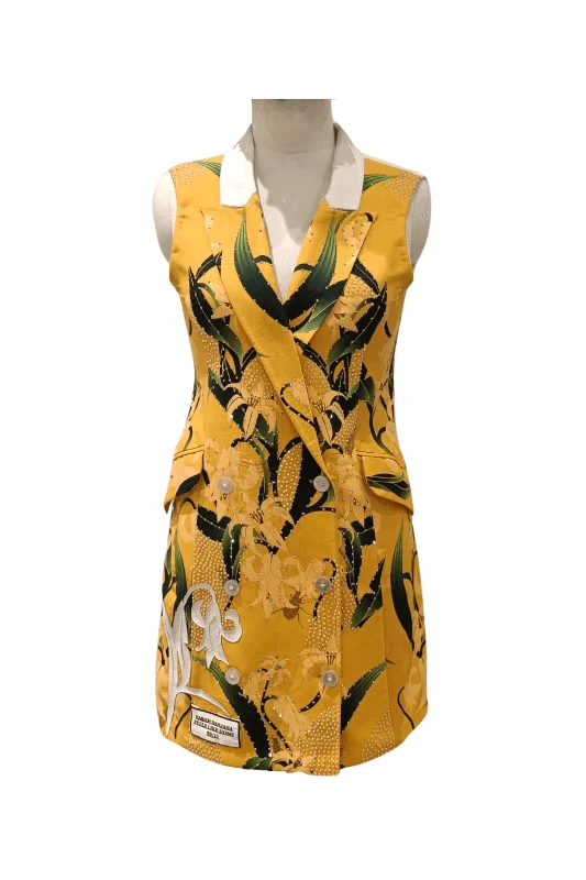 Yellow Lilly Blazer Dress Gym