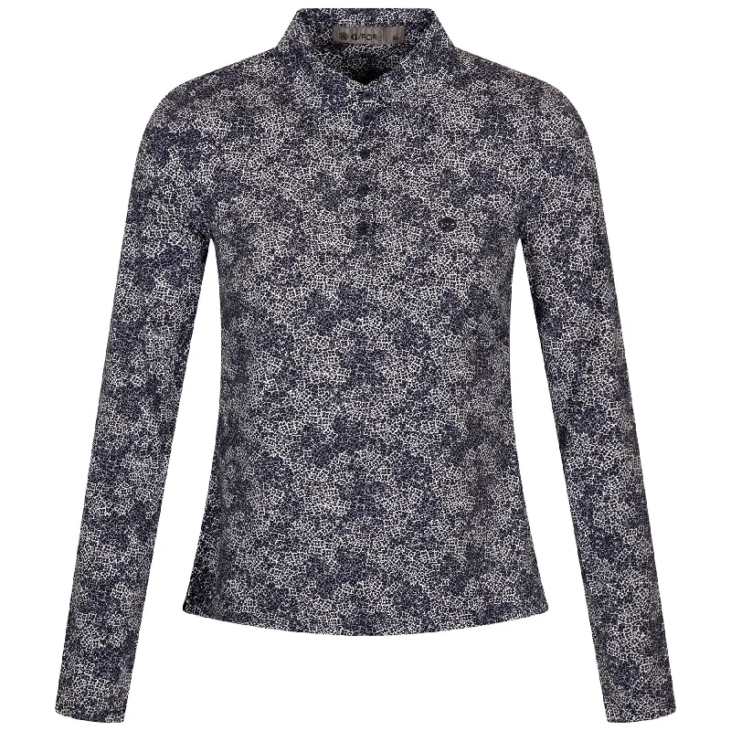 Womens Hydrangea Silky Tech Nylon LS Polo Twilight - W24 Refined Women's Hand - crafted Womens Hydrangea Silky Tech Nylon LS Polo Twilight - W24 Refined Women's Hand - crafted