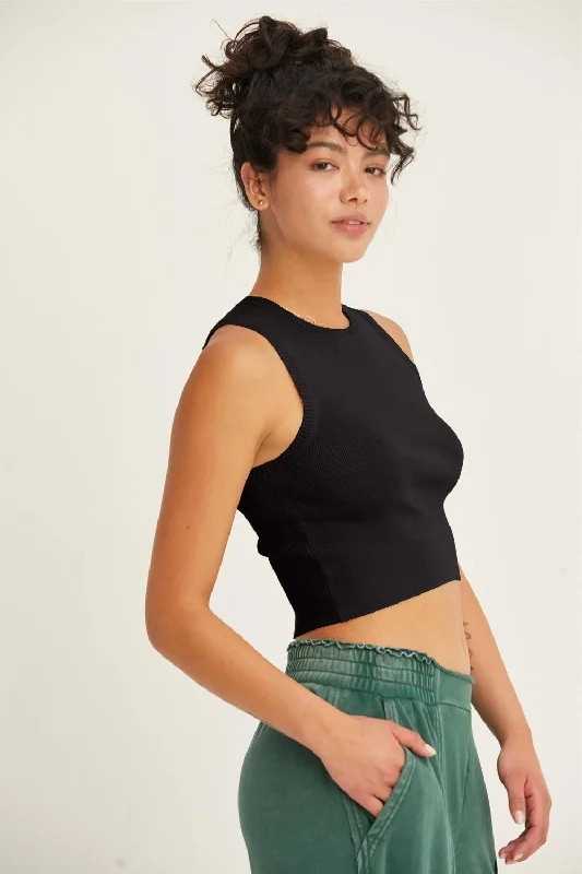 HYFVE Ribbed Knit Cropped Tank Country