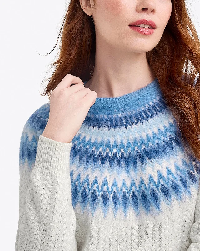 Fairisle Crewneck Sweater Refined Women's Classic 