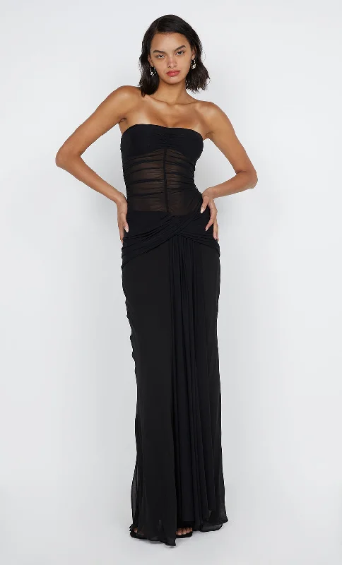 NOEMI STRAPLESS DRESS - BLACK Dynamic Women's Moto