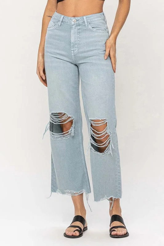 90's Vintage Crop Flare Jeans Dynamic Women's Moto