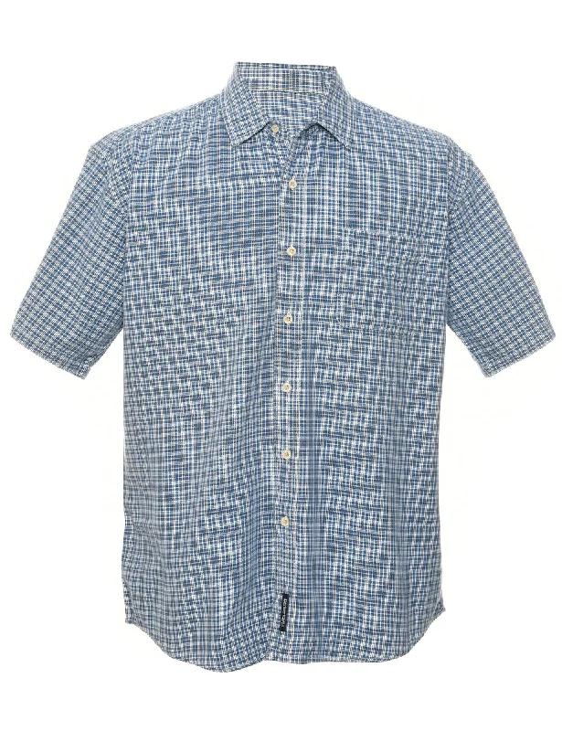 Checked Denim Shirt - L Hip Women's Urban