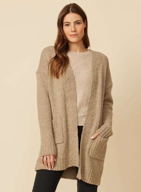 Napa Boucle Cardigan - Driftwood Disco