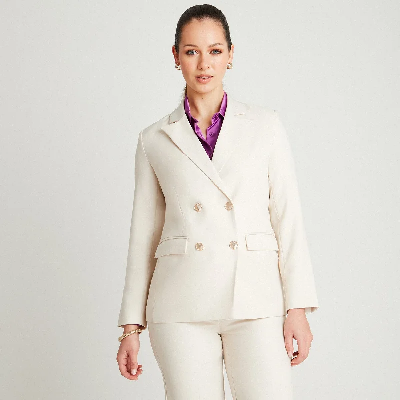 Blazer Arena Manga Larga Cuello Solapa Unique Women's Upcycled