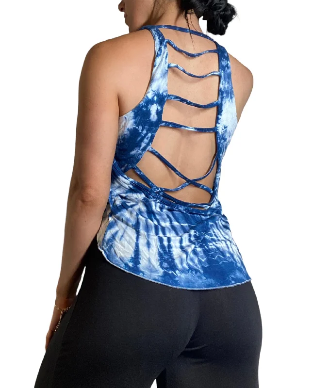 Kathmandu Tie Dye Slit Back Crop Top TH1218 Cool Women's Skate