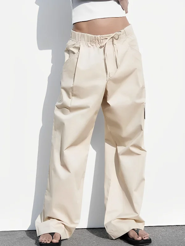 BerryBetty - Drawstring Cargo Parachute Pants Luxurious Women's High -  end