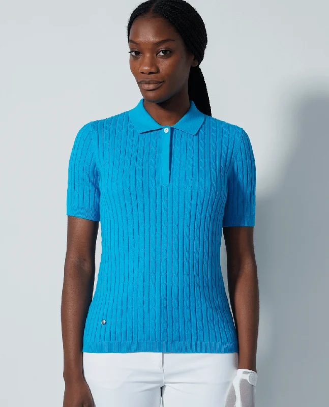 DAILY SPORTS Madelene Cashmere Knitted Polo 273 Sea Salt French