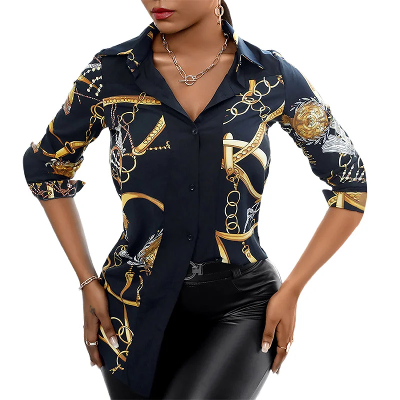 Julia Fashion - Women Fashion Shirt Lady Long Sleeve Blouses Stylish Women's Neon