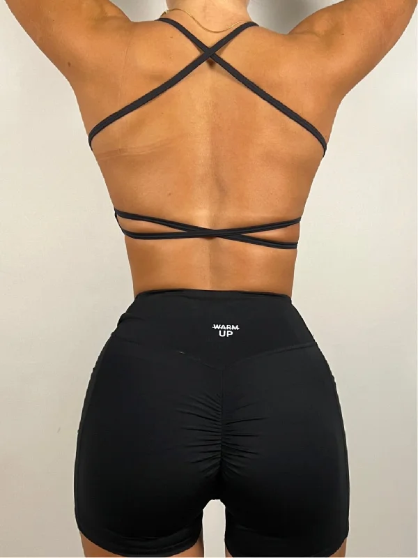 Charcoal Black backless bra Casual Women's Loose - fitting
