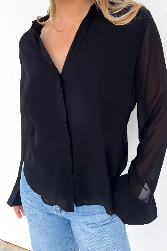 Tenille Shirt Black Classic Women's Tweed