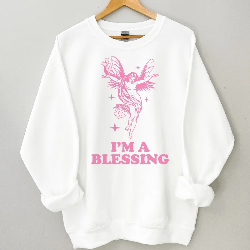 I'm A Blessing Retro Sweatshirt Refined Women's Classic 