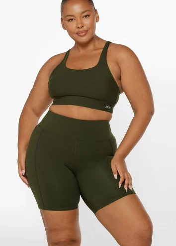 Lorna Jane Compress & Compact Sports Bra - Luxury Green Relaxed Women's Beachy