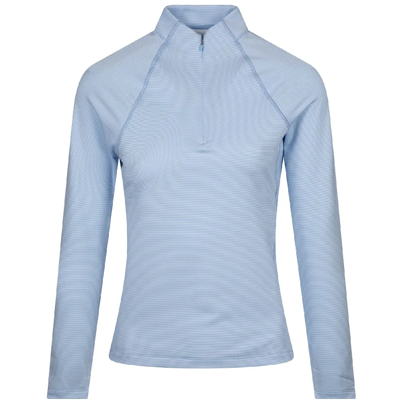 Womens Sugar Stripe Raglan Sleeve Perth Layer Cottage Blue - 2025 Contemporary 