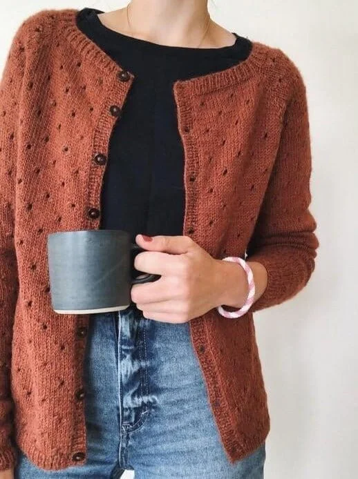 Anna's cardigan My size by Petiteknit, No 2 yarn kit (ex pattern) Dynamic Women's Moto