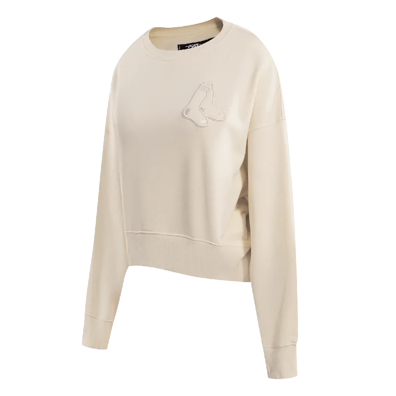 Ladies Neutral Tonal Crew Neck - Eggshell Refined Women's Classic 