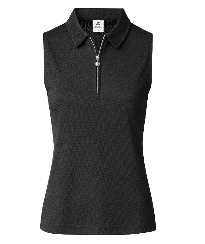 DAILY SPORTS Peoria Sleeveless Polo 150 Black Monochromatic All - in - one