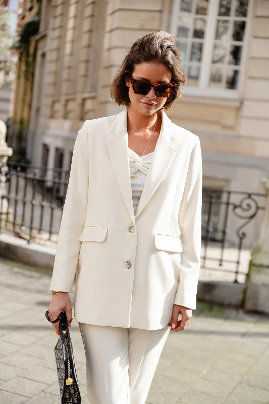 SLFRita LS relaxed blazer birch Disco
