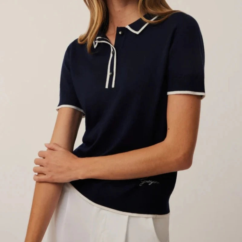 Greyson Bardot S/S Sweater - Maltese Blue Streetwear Style for 