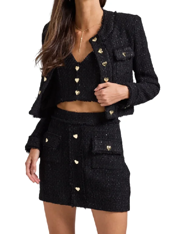 Vera Tweed Jacket - Black Scandinavian