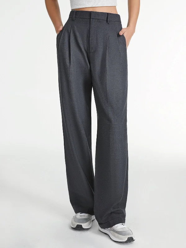 BerryBetty - Airstream Straight Leg Dress Pants Elegant Women's Formal 