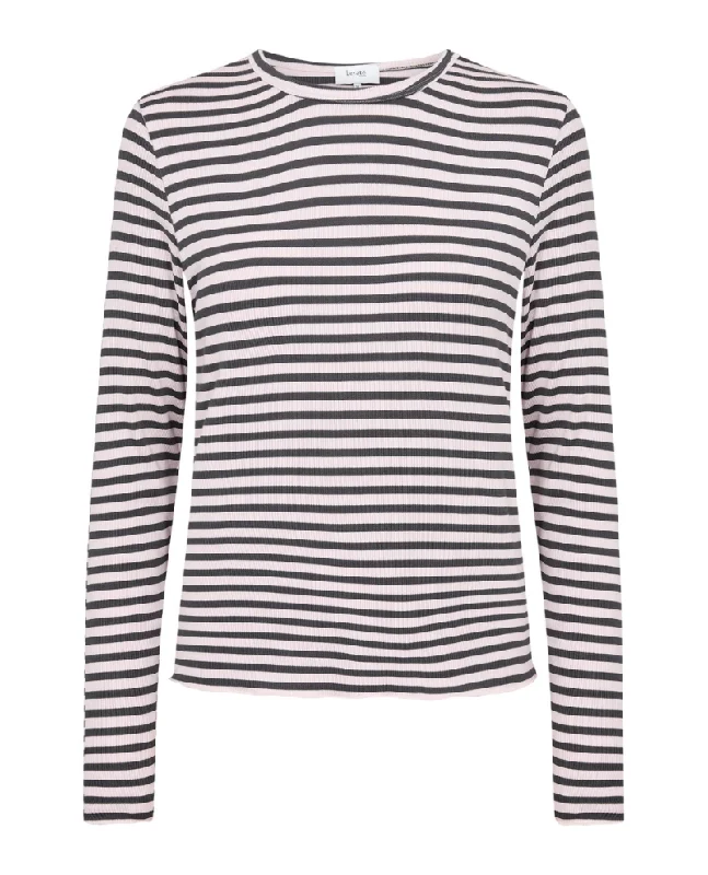 Levete Room Ika Light Pink Stripe T-Shirt British Gentlewoman Style