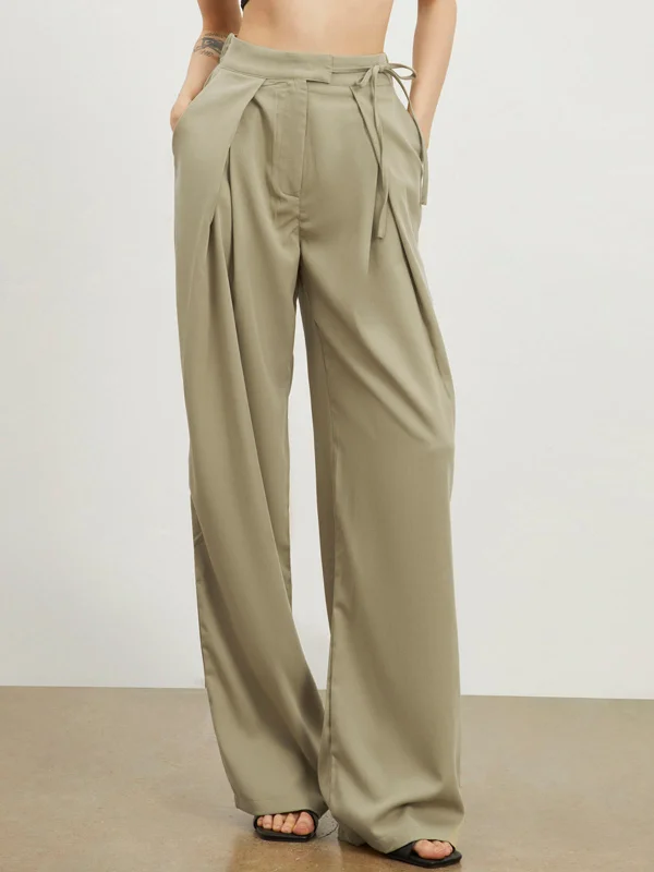 BerryBetty - Tied Relaxed Fit Wide Leg Pants purpose