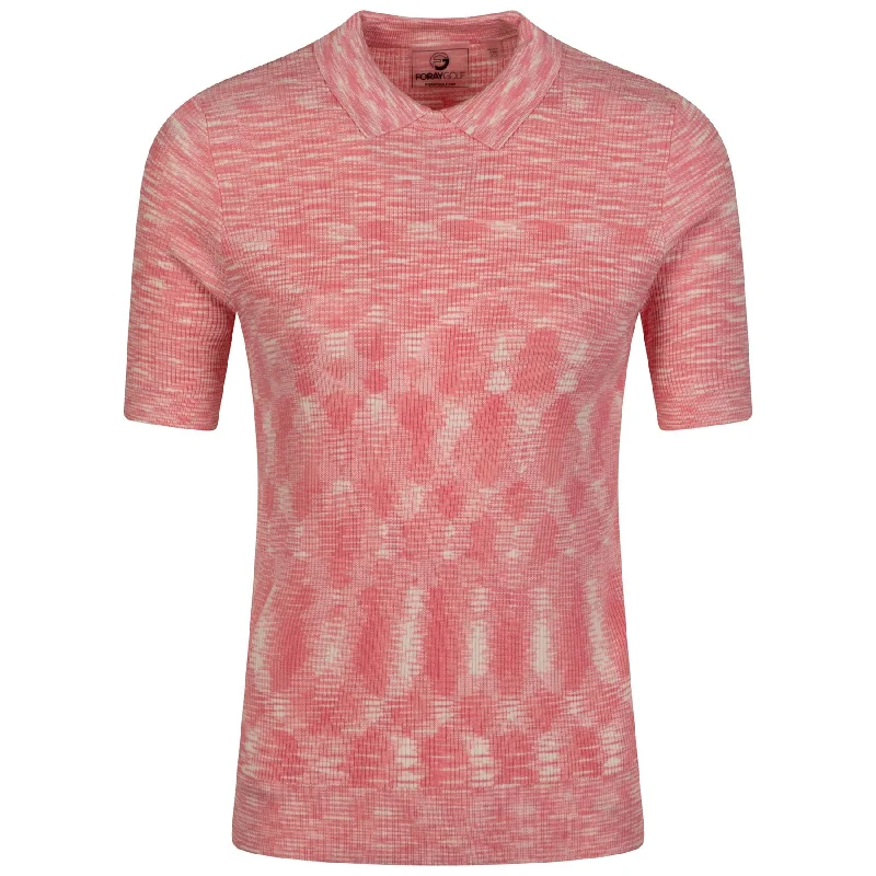 Womens Space Dye Knit Polo Melange Pink - 2025 Artistic Women's Avant - 