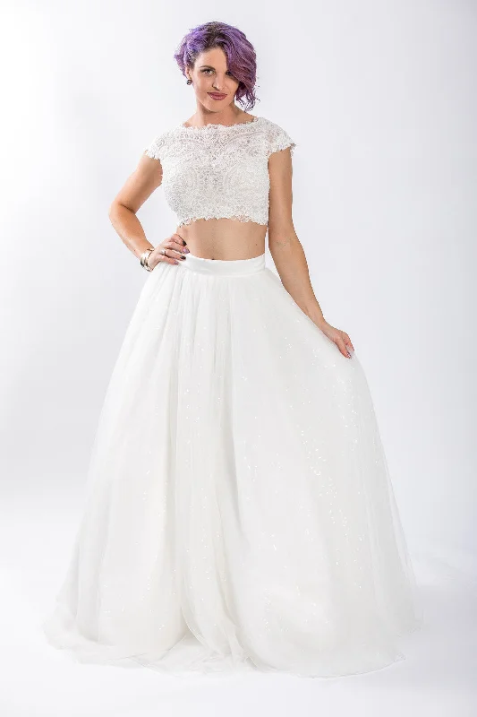 Tulle Ball Gown Skirt with Sequin Underlay - #1182A Cool Women's Skate