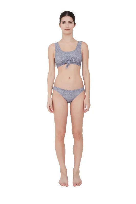 KNOT TOP - GREY HEATHER Traditional Women's Wool