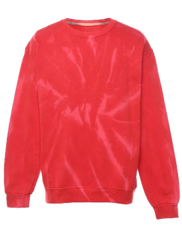 Tie-dye Red Printed Sweatshirt - M Athletic Women's 