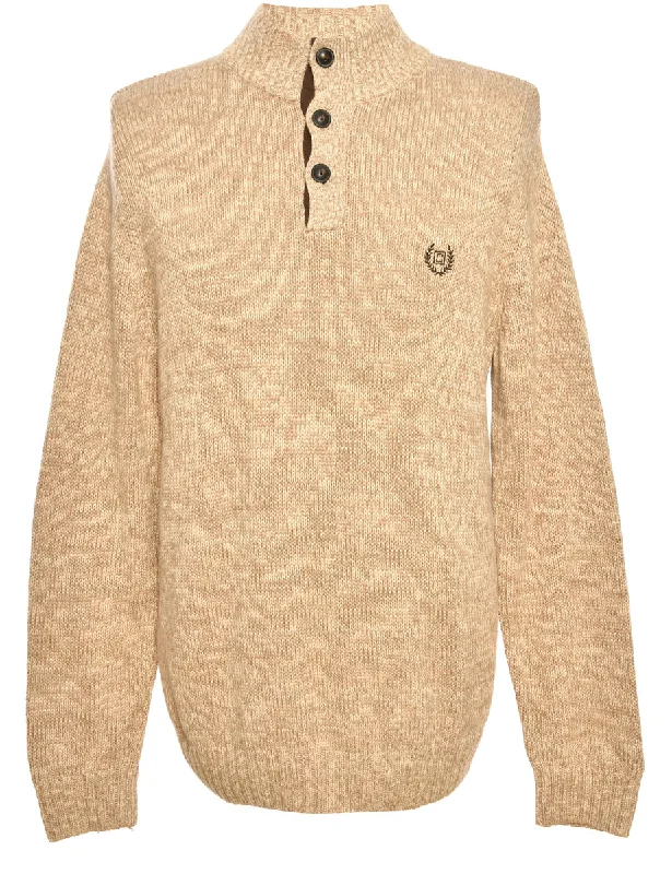 Chaps Hand Knitted Jumper - M Cozy Women's Sherpa - lined