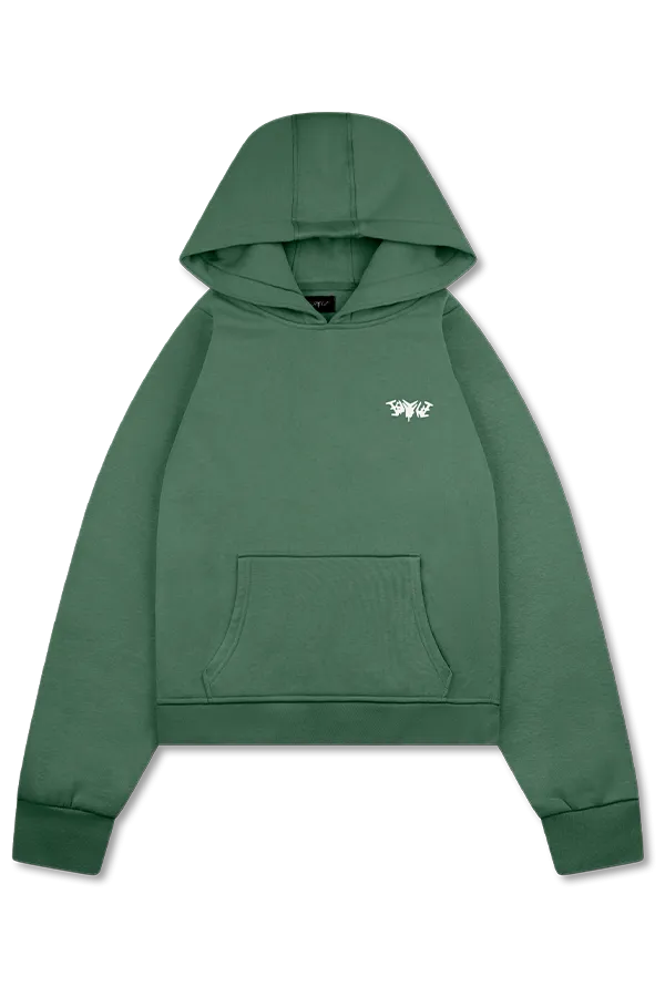 BASIC HOODIE DARK GREEN Earthy Women's Hemp - based