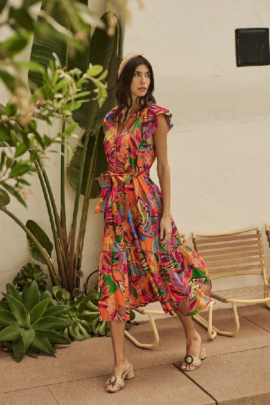 Milana Floral Midi Dress Women
